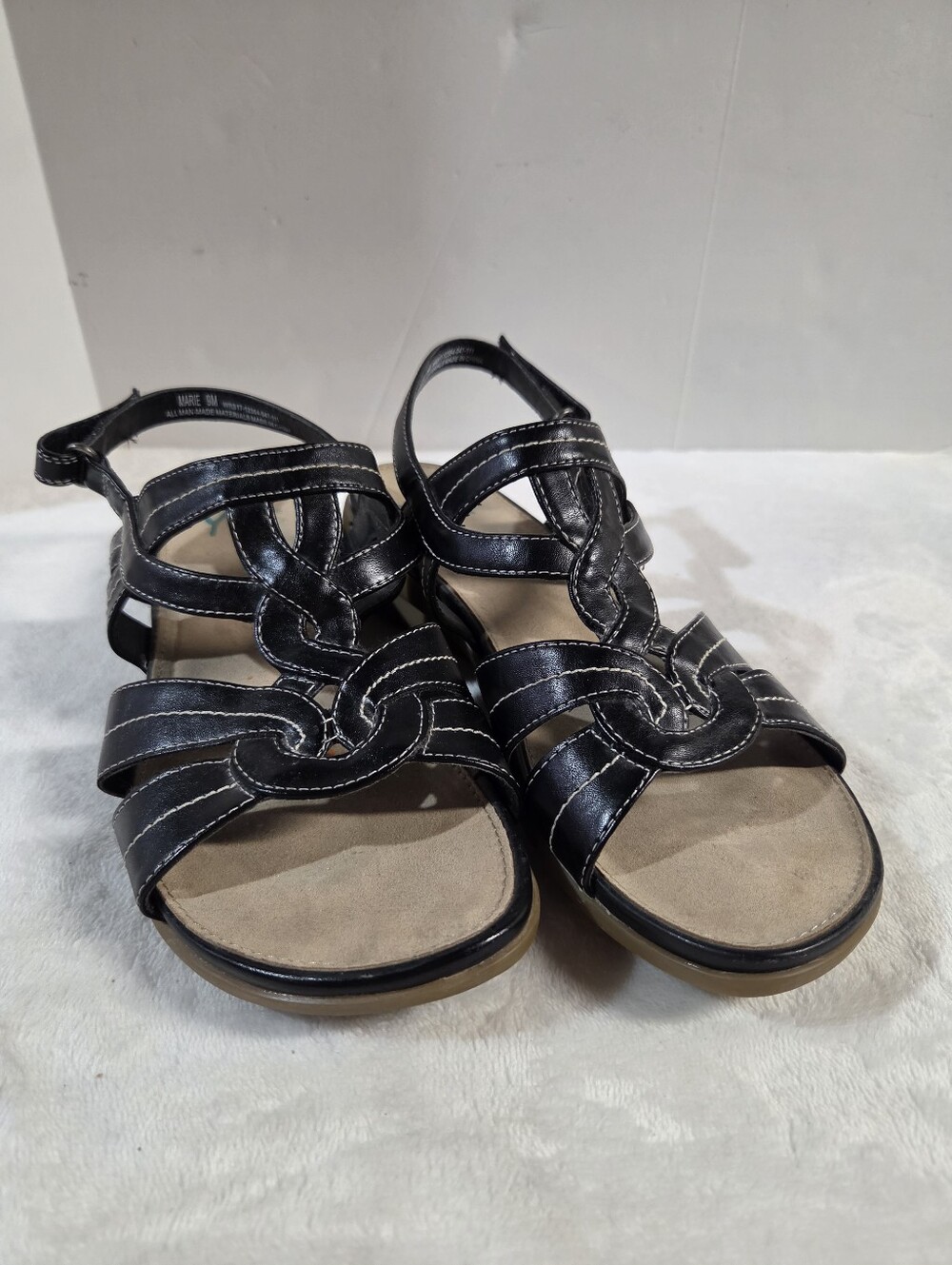 🖤 Yuu Black Knotted Strap Sandals